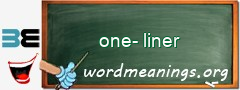 WordMeaning blackboard for one-liner